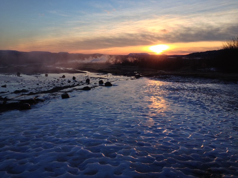 geysir-winter-iceland-sunset