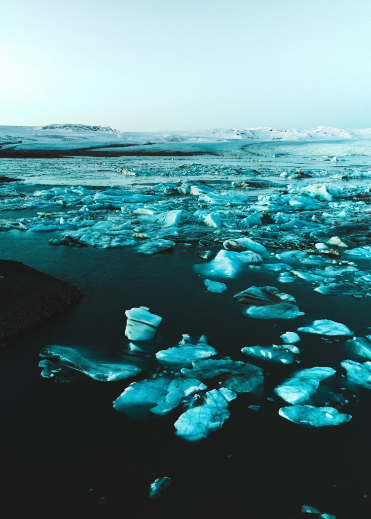 Ice caves, glaciers and lagoons in southern Iceland