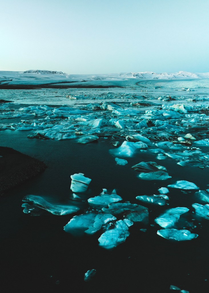 Ice caves, glaciers and lagoons in southern Iceland