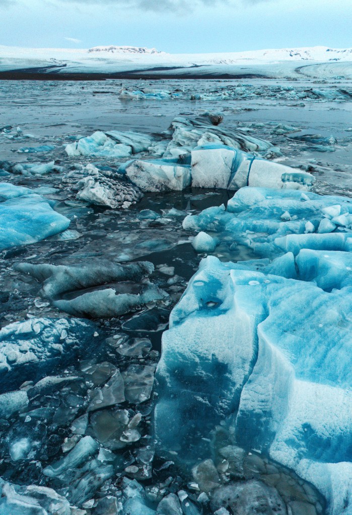 Ice caves, glaciers and lagoons in southern Iceland