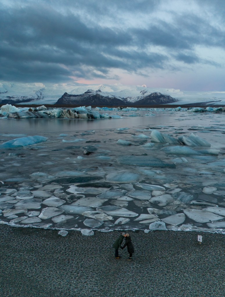 Ice caves, glaciers and lagoons in southern Iceland