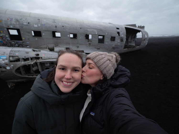 Road tripping from Skogafoss to Vik in winter